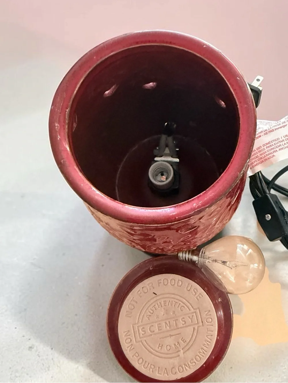 Scentsy- Love Heals Full-size Red Wax Warmer